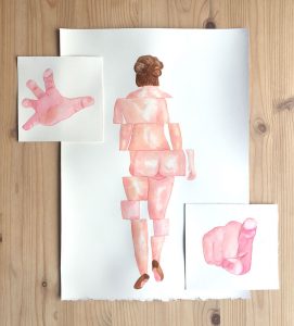 no means no watercolor illustration
