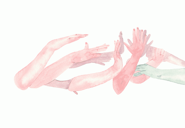 Hand play watercolor illustration