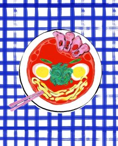 ramen digital illustration