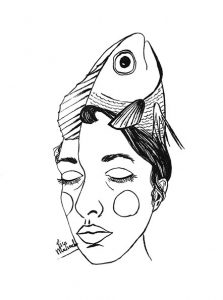 Self-portrait with Fish