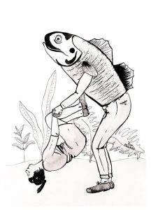Upside down Illustration